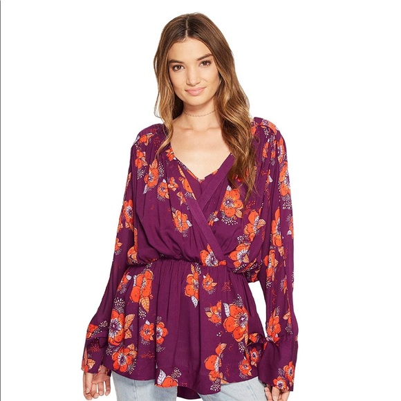 Free People Tuscan Dreams Tunic Blouse Size M - Picture 1 of 10